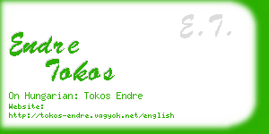 endre tokos business card